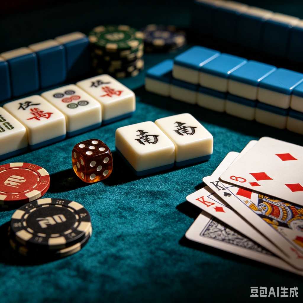 carved pattern mahjong set